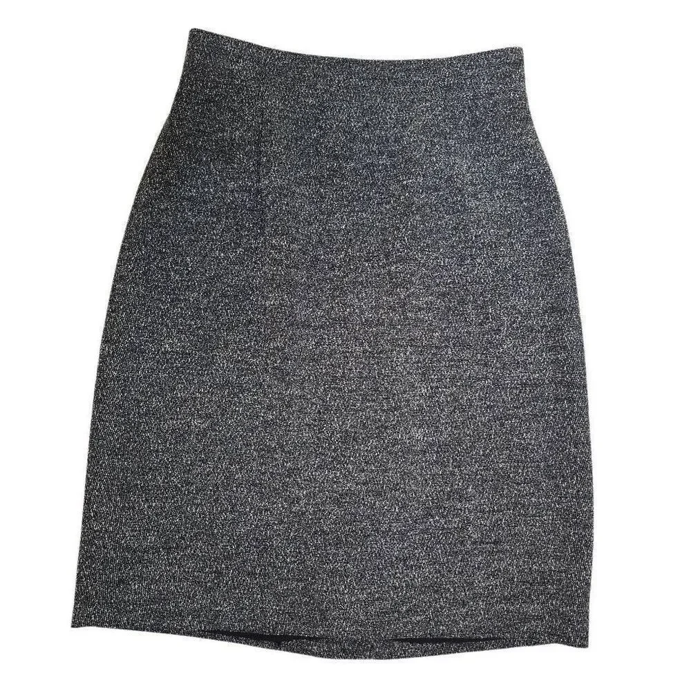 Ann Taylor Wool Blend Pencil Skirt Size 4 Grey Tweed Career Professional
